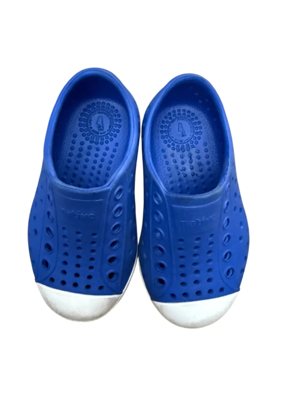 Native Shoes Jefferson Blue White Slip-On Water Shoes Toddler Size C6